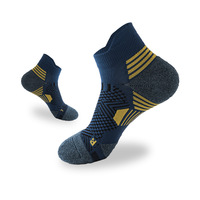 Chaussettes de sport professionnelles Chaussettes de course épaissies pour hommes Chaussettes de cheville de badminton