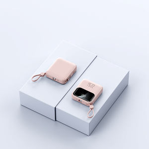Nouvelle batterie externe portable la <span class=keywords><strong>plus</strong></span> petite de 10 000 mAh avec câbles intégrés, charge rapide, batterie externe avec écran LED pour iPhone et <span class=keywords><strong>Samsung</strong></span> - Product Image 4