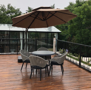 Unique Design Garden Furniture Modern <strong>Bistro</strong> <strong>Table</strong> and Chair Patio Woven Rope Outdoor Dining Set - Product Image 6
