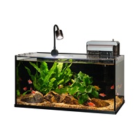 Ensemble aquarium pour plantes vivantes avec filtre externe, éclairage LED et couvercle de protection en PC, offre personnalisée pour la vente au détail