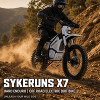 SYKERUNS X7 Hard Enduro Motorcycle off Road Electric Dirt Bike 5500W 220Nm High Torque Technical Terrain Trail Performance