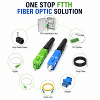 Conector de Fibra Óptica Rápido SC APC UPC G657A1 Monomodo, Accesorios de Fibra Óptica FTTH