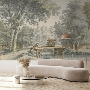 La peinture <span class=keywords><strong>panoramique</strong></span> de jardin rétro est utilisée pour le salon canapé décoration intérieure <span class=keywords><strong>papier</strong></span> peint Mural - Product Image 1