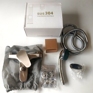 Pano.V Wholesale 304 Stainless Steel Simple Shower Suit Surface <b>Mounted</b> Household Triple Faucet with Soft <b>Spray</b> Mixing Valve - Product Image 5