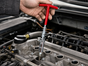 Clé à <span class=keywords><strong>bougie</strong></span> universelle à poignée en T de <span class=keywords><strong>18</strong></span> mm, 360° °   Clé à ressort pivotante pour l'installation de bougies d'allumage automobile - Product Image 6