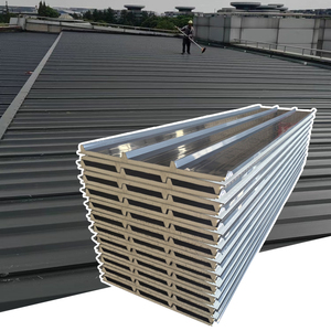 Paneles Sándwich de Revestimiento Metálico de Poliuretano para Exteriores e Interiores, <span class=keywords><strong>Aislamiento</strong></span> Térmico para <span class=keywords><strong>Fachadas</strong></span> Ignífugas - Product Image 5