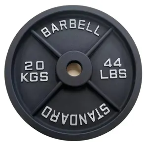 고전적인 무쇠 바벨 무게는 powerlifting를 위해 중대한 2 인치 구멍 무게 판 KG 크기를 도금합니다