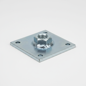 Piastra in Acciaio Zincato Perforata M8 con Fissaggio a Saldatura 50 X 50 mm Art. 606 SIPA MINUTERIE FER0686 Italia con Eccellente Durabilità - Product Image 2