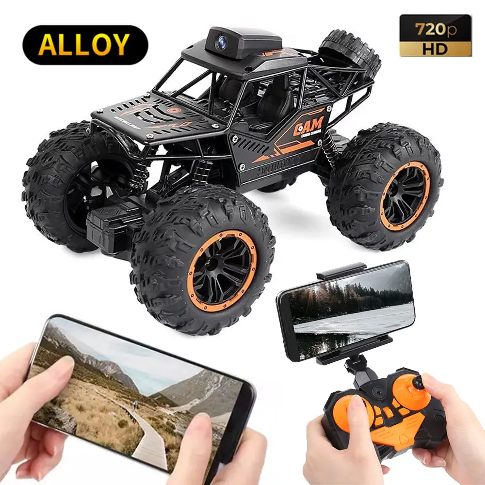 LH-C023AS 2.4g 1/18 alloy remote control off-road rc jeeps car toy monster truck with 720p hd wifi camera app control