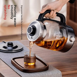 <span class=keywords><strong>Hervidor</strong></span> de vidrio transfronterizo de 110 V, 1.5 L, resistente al calor, con filtro desmontable, control de perilla, apagado automático y función de mantener caliente para uso diario - Product Image 3
