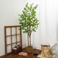 Offre Spéciale Enkianthus Simulation réaliste plantes en soie artificielle suspendu arbre cloche pour décor de bureau à domicile intérieur