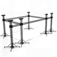 Système de tour de levage pour haut-parleurs en alliage d'aluminium double couche, portable et de grande taille, avec conception triangulaire pour l'éclairage de scène de concert