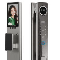 Cerradura Inteligente para el Hogar con Reconocimiento Facial Totalmente Automático, Llave de Huella Digital, Desbloqueo Remoto con Contraseña, Aplicación Tuya, Puerta de Villa, Wi-Fi, Aluminio