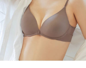 Bouton avant Petite poitrine froncée sans anneau en acier Sous-vêtement confortable <span class=keywords><strong>Soutien</strong></span>-<span class=keywords><strong>gorge</strong></span> respirant mince dos nu en forme de U simple - Product Image 6