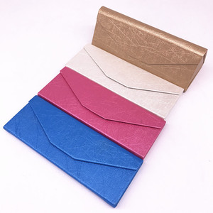 Estuche brillante para gafas, 162x70x65mm, caja hecha a mano con patrón de rayos de colores mixtos de cuero para almacenamiento de gafas - Product Image 1