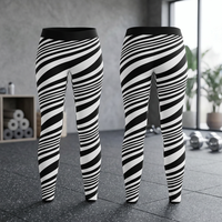 Leggings Deportivos para Mujer, Tallas Grandes, Ligeros, 100% Poliéster, Impresión por Transferencia de Calor, Transpirables, Pantalones de Yoga con Elasticidad en Cuatro Direcciones