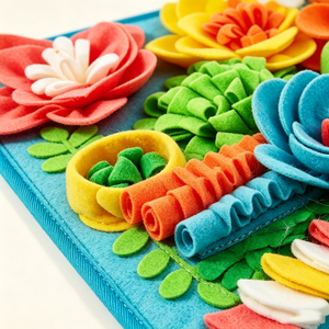 Alfombra Olfativa para Perros, Juguete de Enriquecimiento, Almohadilla de Alimentación Lenta Interactiva para Aliviar la Ansiedad, con Diseño Floral de Poliéster - Product Image 6