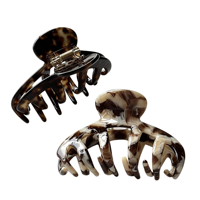 En gros, Pince à cheveux en acétate épais, style coréen, forme citrouille et requin, pour femmes, pour chignon et coiffure, accessoires capillaires