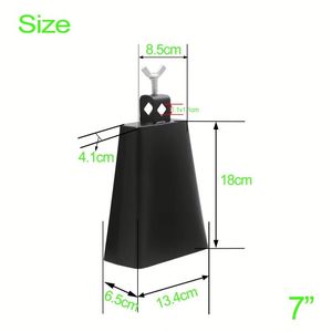 Cloche à corne professionnelle Sendi 7 robuste, imperméable, finition mate, instrument de percussion en fer pour <span class=keywords><strong>jazz</strong></span>, latin, rock, pop - Product Image 6