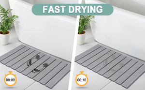 Thiết kế hiện đại Non-Slip tắm phòng tắm Mat có thể gập lại Diatomite đá Tắm Mat - Product Image 3