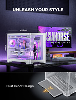 Nouveau boîtier de PC de jeu en alliage d'aluminium de taille moyenne avec alimentation pour ordinateurs MATX/ITX
