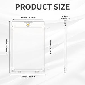 מחזיק כרטיס מגנטי דק לכרטיסי מסחר, מחזיק כרטיס מגע אחד 35pt, מגיני כרטיס פלסטיק קשיח, מארז כרטיס מגנטי 130pt - Product Image 5