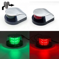 Feu de signalisation bicolore à LED 12V Feu de signalisation rouge et vert Feux de côté de bateau Accessoires de yacht