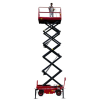 Plateforme de travail hydraulique à double ciseaux portable de haute qualité 450 kg 8 m, échelle, élévateur à mât vertical