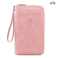 Porte-passeport en cuir PU de gros IStapromo Gifts, étiquette à bagages, housse personnalisée, porte-passeport de voyage, blocage RFID