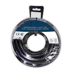 Avvolgitubo tubolare 5 m, 2 x 1,50 mm, colore nero, ideale per uso domestico e professionale in prolunghe elettriche. - Product Image 1