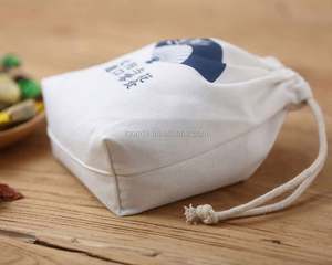 Bolsa de Lona de Algodón Blanca con Cordón, Impresa Personalizada, Ecológica, Reciclable, con Logotipo Personalizado, para Envasado de Frutas y Alimentos - Product Image 4