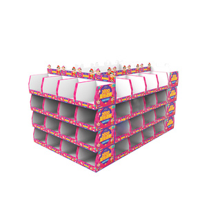 PDQ personnalisé pour présentoir en carton ondulé empilable, design imprimé personnalisé, couleur personnalisée pour la devanture de magasin de supermarché - Product Image 3