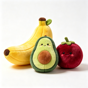 Plush Banana Avocado Tomato <b>Soft</b> Stuffed Fruit Toys For Kids 3 Years Above Unisex Stress Relief <b>Pillow</b> - Product Image 1