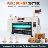 Machine industrielle automatique d'impression flexographique, de découpe et de rainurage pour la fabrication de boîtes en carton ondulé avec alimentation automatique des feuilles