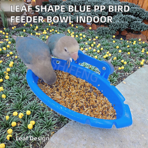 Bol à nourriture pour pigeons en plastique PP bleu, mangeoire pour oiseaux d'intérieur, voyage, petits oiseaux, pigeons, durable, facile à nettoyer, outil d'alimentation pour animaux de compagnie - Product Image 2