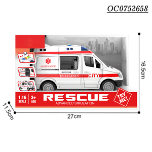 Simulation de friction pour enfants, véhicule d'<span class=keywords><strong>ambulance</strong></span>, camion, voiture, jouet, lumière sonore - Product Image 6
