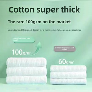 Serviette de Bain Jetable Écologique Triple Couche Polyester/Coton Douce Épaisse Très Absorbante Portable pour Voyage et Hygiène - Product Image 3