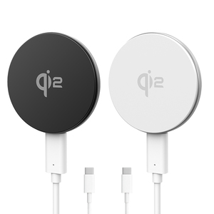 Chargeur sans fil rapide Qi2 certifié 15W, design magnétique en alliage d'aluminium, compatible avec les séries 12-17 Android pour le bureau/la maison - Product Image 1