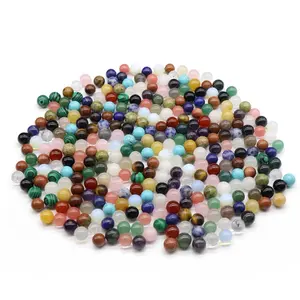 Wholesale 8mm undrilled gemstone beads turquoise agate rose quartz loose stone beads without hole for jewelry making