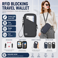 Porte-passeports QET1021 pour la famille, femmes, hommes, avec blocage RFID, sac de voyage, organiseur de documents, étui pour cartes de crédit
