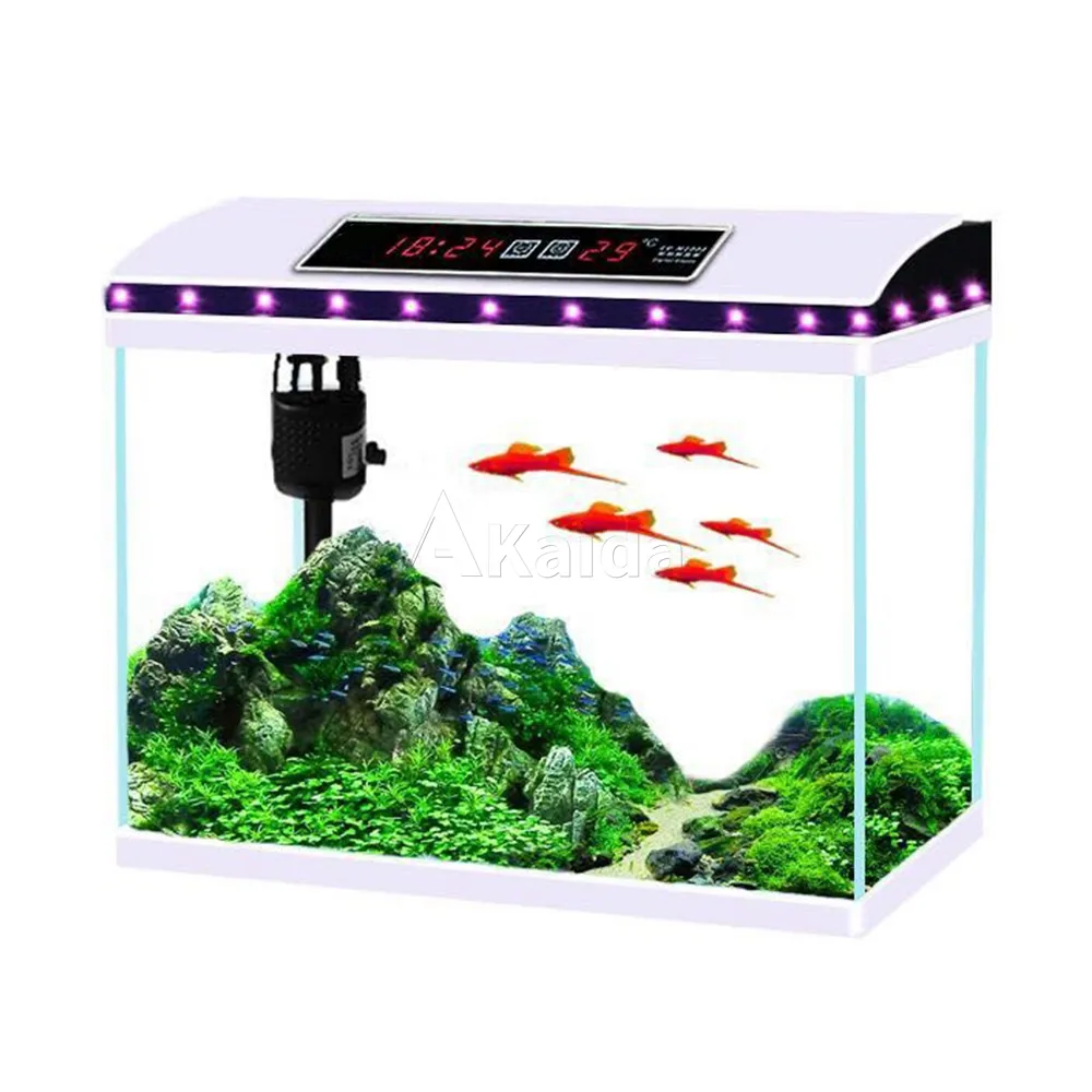 Outdoor 3 in 1 ultra clear glass mini marine led water pumps beta aquarium light koi pond fish tank