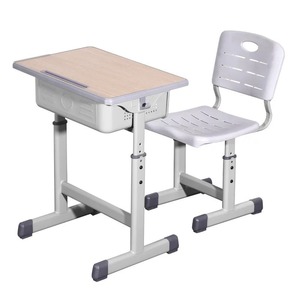 Ensemble chaise et <span class=keywords><strong>bureau</strong></span> en métal pour enfants du <span class=keywords><strong>primaire</strong></span> et du collège avec panier de rangement réglable en hauteur et tiroir grande capacité - Vente en gros - Product Image 4