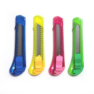 Wholesale Steel Office Stationery Multi-Color Snap off Blade Retractable <b>Cutter</b> Knife for Paper Cutting and DIY Craft - Product Image 1