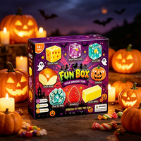 Calendrier de compte à rebours d'Halloween 2026 – Cadeau sensoriel souple en TPR à presser, 8 pièces en boîte, jouet anti-stress à rebond lent en maltose