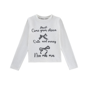 Ensemble Hip-hop 2 pièces pour adolescentes : T-shirt à manches longues imprimé lettres et pantalon de sport à volants (Collection 2026) - Product Image 3