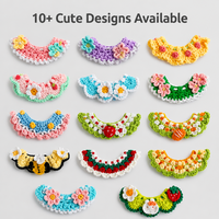 Collier pour animaux de compagnie en crochet fait main, joli cache-col tricoté pour chien et chat, en coton doux, réglable, accessoires pour petits chiens, plus de 10 modèles