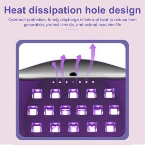 Lámpara de Uñas UV LED de Alta Potencia 300W para Salón en Casa con 4 Temporizadores, 72 Perlas y Pantalla LCD para Secado de Esmalte en Gel - Product Image 3