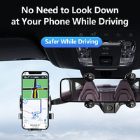 360 réglable multifonctionnel support de téléphone portable ABS Flexible voiture rétroviseur support de support de téléphone pour téléphones portables
