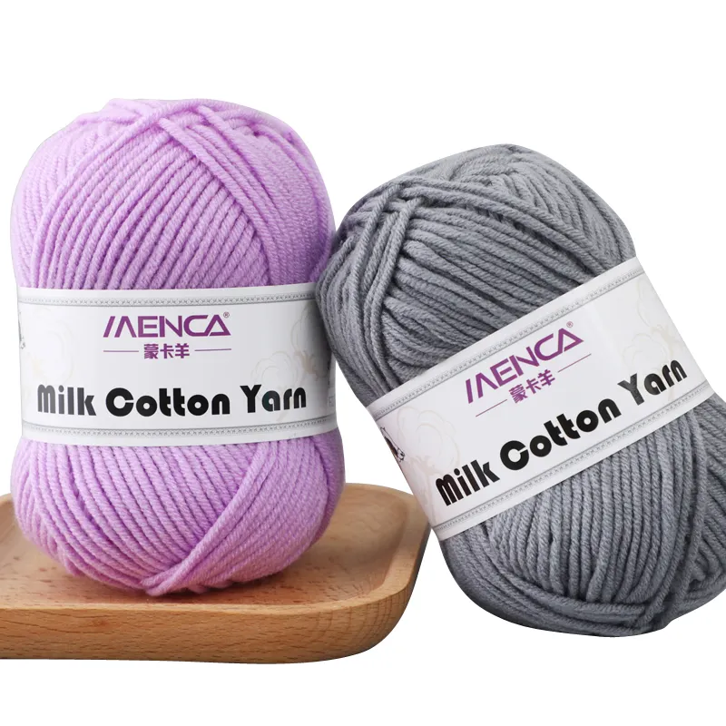 Filato di cotone al latte 5ply per maglieria a mano Multi 92 colori 12s/5 spessore medio 9 # aghi filati per bambini filo