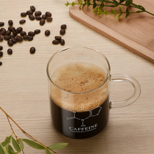 Mug à café en verre borosilicate haute résistance sans plomb, compatible avec les plaques de cuisson, 450 ml, tasse graduée résistante à la chaleur pour la maison et le bureau - Product Image 3